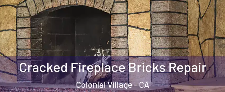 Cracked Fireplace Bricks Repair Colonial Village - CA