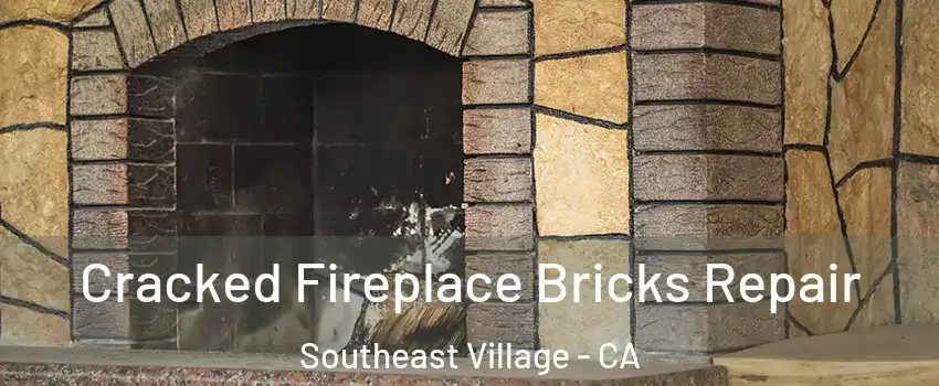 Cracked Fireplace Bricks Repair Southeast Village - CA