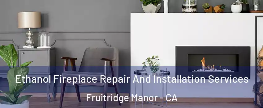 Ethanol Fireplace Repair And Installation Services Fruitridge Manor - CA