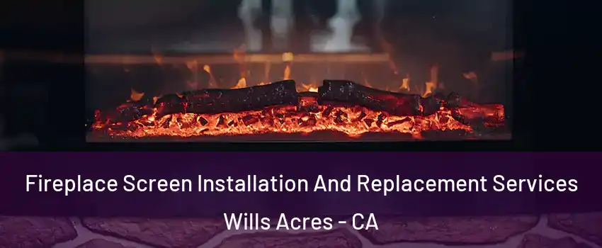 Fireplace Screen Installation And Replacement Services Wills Acres - CA